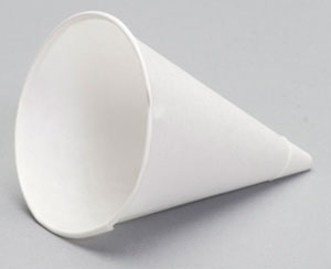 Genpak W4F 4oz Drywax Cone Cup Rolled Rim 5000/CS