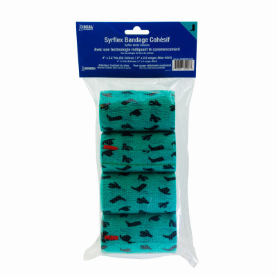 Neogen Corporation TA3400TEALP-4PK 4" Teal Co Bandage