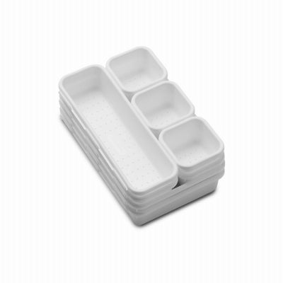 Madesmart Housewares 95-59001-06 8PC WHT Interlock Bins