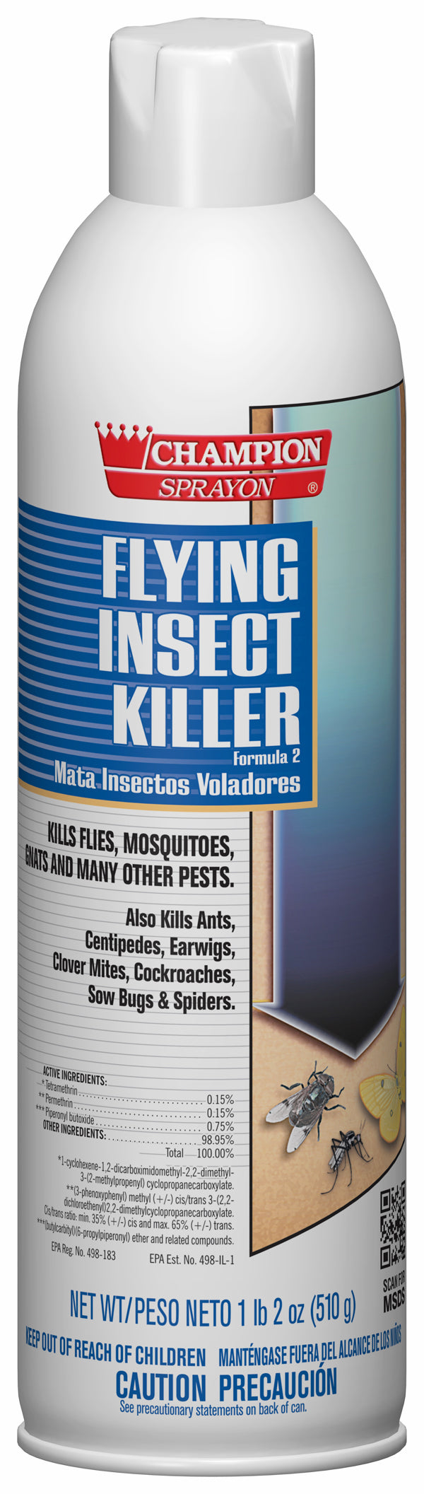 Chase Products 438-5102 Aerosol Flying Insect Killer 18oz 12/CS