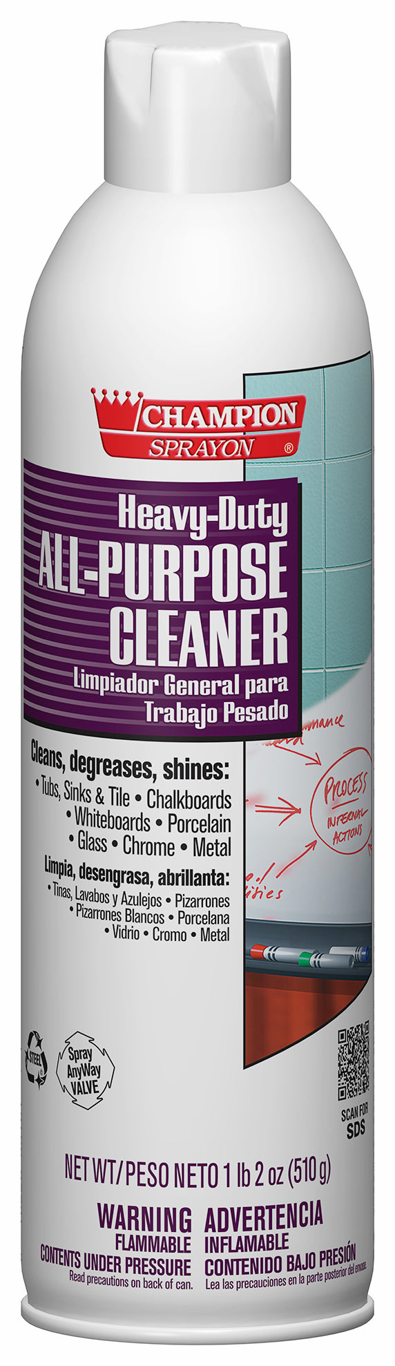 Chase Products 438-5161 Aerosol Foam Cleaner All-Purpose Heavy Duty 18oz 12/CS