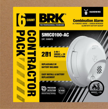 6PK 120V Smoke/CO Alarm