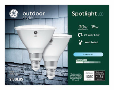 G E LIGHTING 93130781 2PK 15W Par38 Day Spot