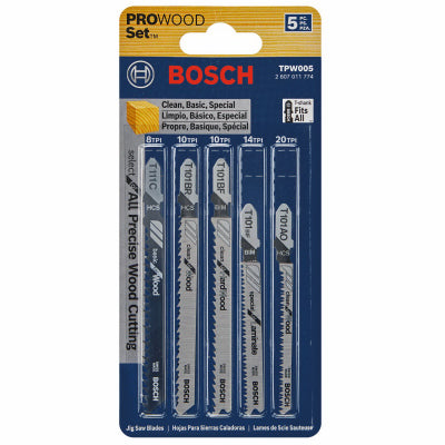Robert Bosch Tool Group TPW005 5PC Multi Jig Saw Blade