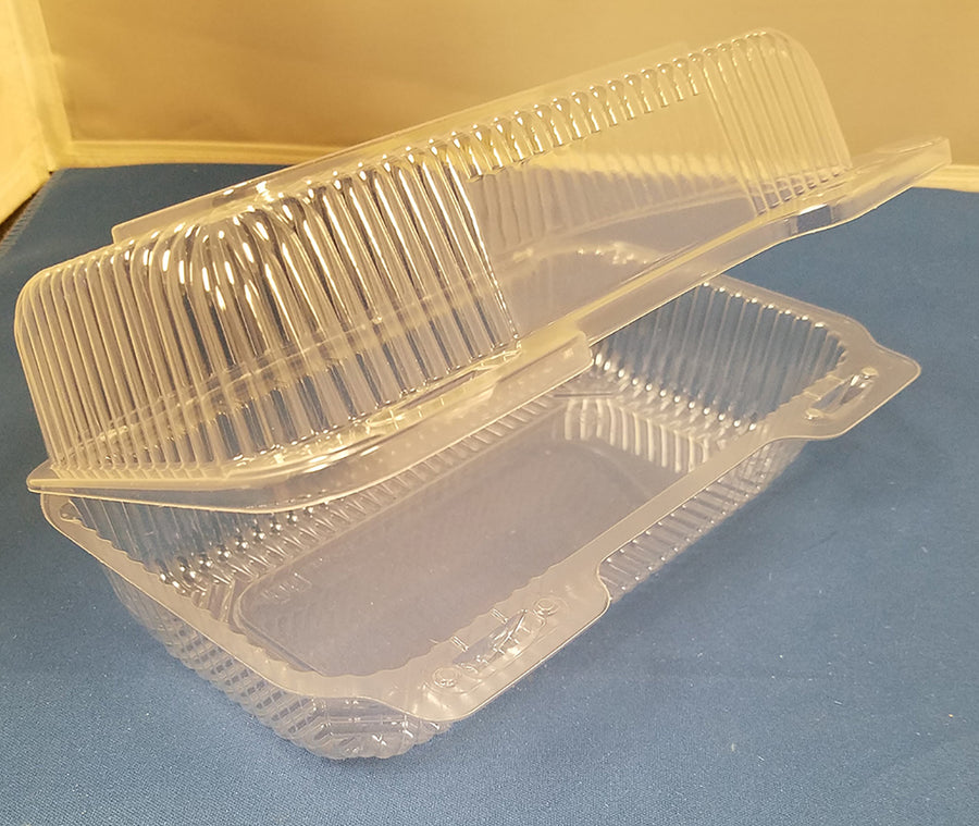 Detroit Forming LBH523 9x5.5x3.5 Hinged Container Clear OPS 500/CS
