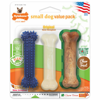 Nylabone Products NX001VPP 3PK Petite Dental Chew