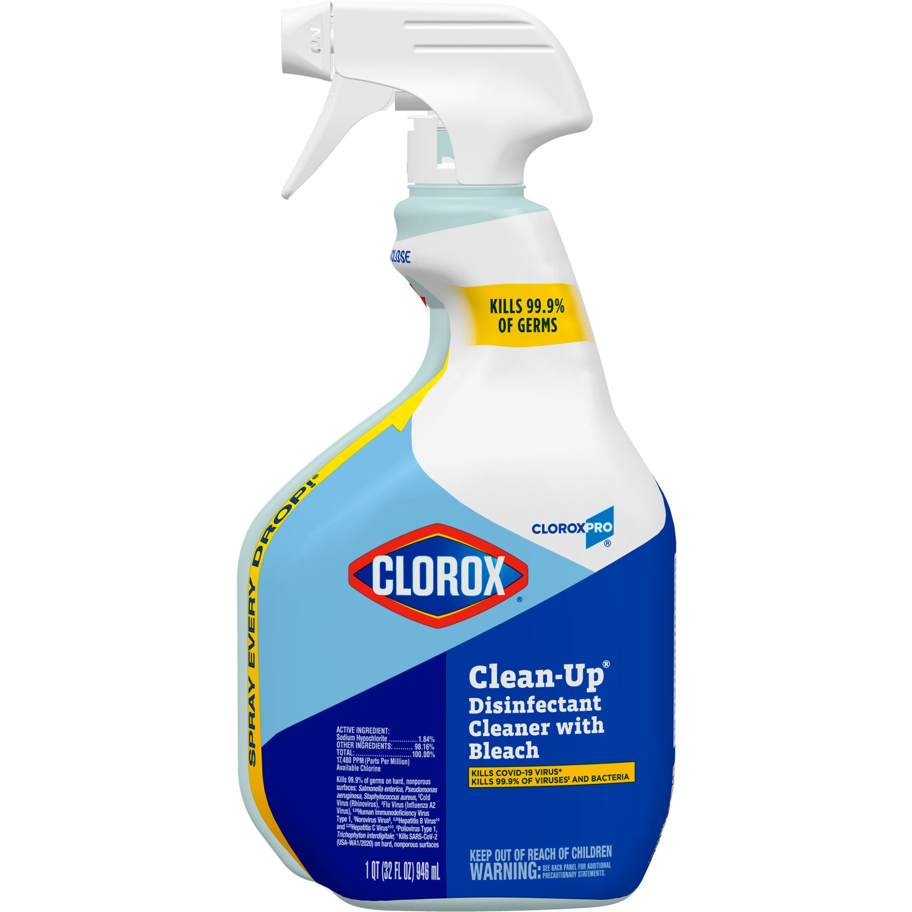 Clorox 35417 Clean-Up All Purpose Cleaner Disin. 32 oz. Spray Original w/ Bleach 9/CS