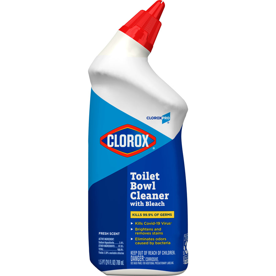 Clorox 00031 Toilet Bowl Cleaner w/ Bleach 24 oz. Fresh Scent 12/CS