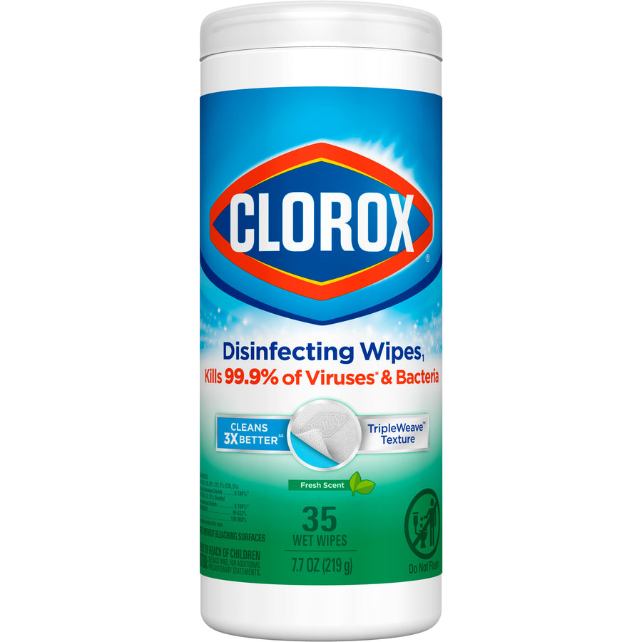 Clorox 01593 Bleach Free Disinfecting Wipes 35 Count Fresh Scent 12/CS