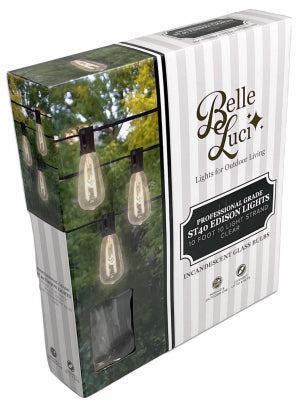 Holiday Bright Lights BLST4010CL 10L ST40 Edison Bulb