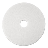 3M 4100 Low-Speed Super Polishing Floor Pads 4100, 19" Diameter, White, 5/carton 3