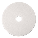 3M 4100 Low-Speed Super Polishing Floor Pads 4100, 13" Diameter, White, 5/carton 3