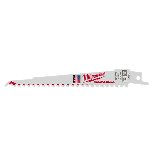 9" 5 TPI Wood Cutting Sawzall Blades, 25 Pack