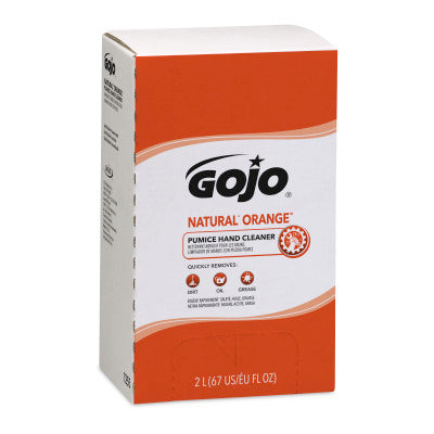 Gojo 7255-04 Natural Orange Pumice Hand Cleaner 2000 mL Refill Citrus Scent 4/CS