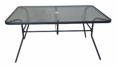61"x38" BLK GLS Table