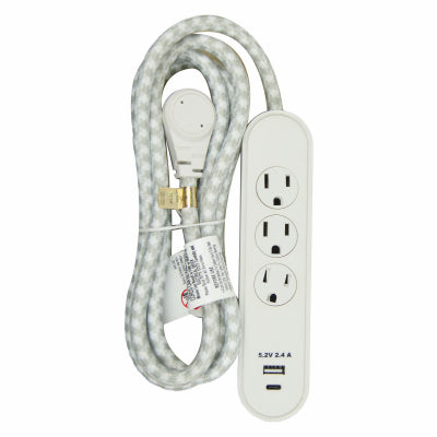ME WHT 3Out PWR Cord