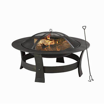 35" BLK RND Fire Pit