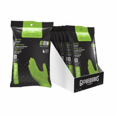 6PK GRN Nitrile Glove