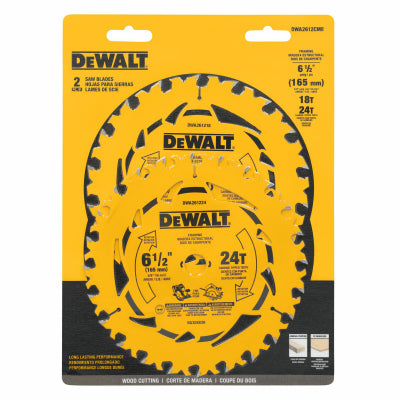 Dewalt Accessories DWA2612CMB 2PK 6-1/2" Saw Blade