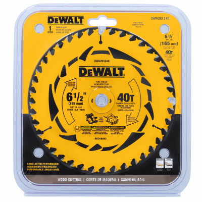 Dewalt Accessories DWA261240 6-1/2" 40T Saw Blade, 5/Pack