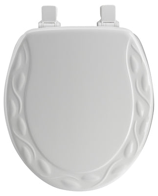 WHT RND WD Toilet Seat