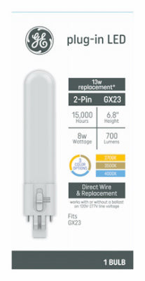 GE 8W 7" T10 LED Bulb