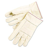 MCR Safety 9124K 1,000 series canvas double palm and hot mill gloves, men's, pvc dots, dozen 2