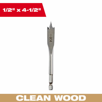 1/2" Flat Boring Bit