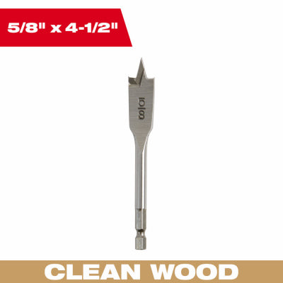 5/8" Flat Boring Bit