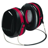 3M 7000009664 E-A-R Peltor Optime 105 Behind-The-Head Earmuffs, 29 Db Nrr, Red/Black 2