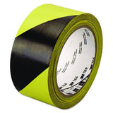 3M 7000028955 766 Hazard Marking Vinyl Tape, 2" X 36 Yds, Black/yellow 2