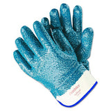 MCR Safety 9761R Predator Premium Nitrile-Coated Gloves, Blue/white, Large, 12 Pairs 2