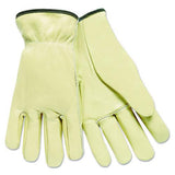 MCR Safety 3200L Full Leather Cow Grain Driver Gloves, Tan, Large, 12 Pairs 2