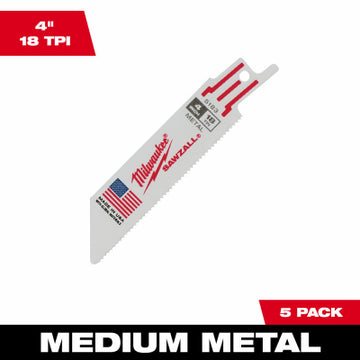 Milwaukee Electric Tool Corp 48-00-5183 5PK 4"x18T Saw Blade