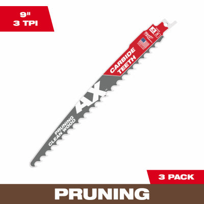 Milwaukee Electric Tool Corp 48-00-5332 3PK 9"x3T Recip Blade