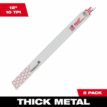 Milwaukee Electric Tool Corp 48-00-5714 5PK 12"x10T Torch Blade