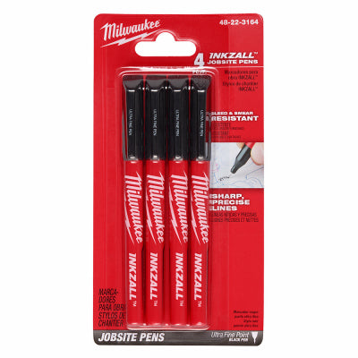 4PK BLK Ult Fine Pen