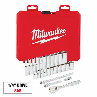 Milwaukee Electric Tool Corp 48-22-9404 26PC 1/4 SAE Socket Set