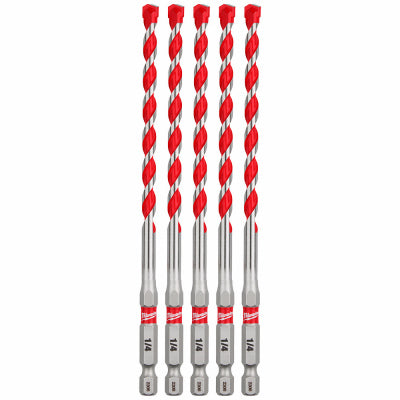 5PK 1/4x6" Ham DrillBit