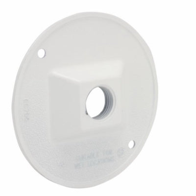 Raco Incorporated 5193-1 WHT RND 1Out ClustCover