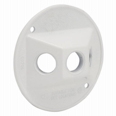 Raco Incorporated 5197-1 WHT RND 3Out ClustCover
