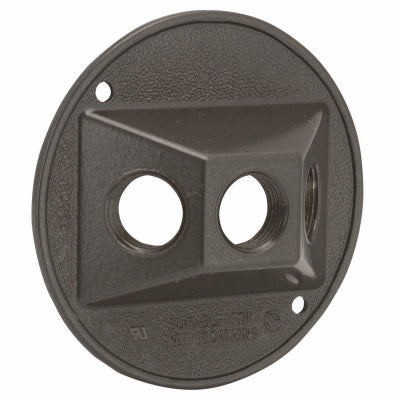 Raco Incorporated 5197-2 BRZ RND 3Out ClustCover