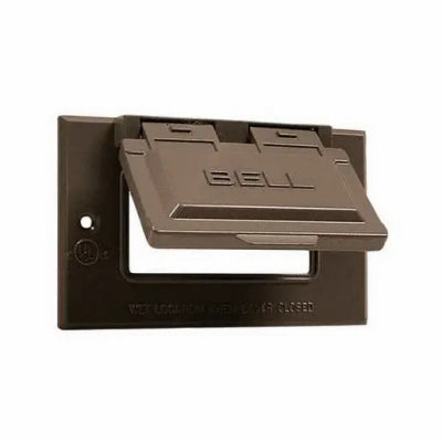 Raco Incorporated 5101-2 1G BRZ Horiz GFCI Cover
