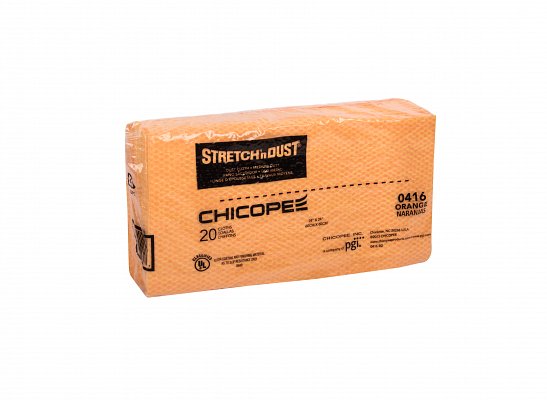 Chicopee 0413 CHIX Stretch 'N Dust 12.5x17" Hand Duster w/Microban Yellow/Orange 400/CS