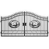 14x8 ft Steel Dual Swing Driveway Gate