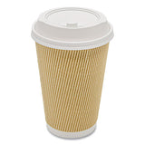 Karat C-KRC516 Ripple Hot Cups, 16 oz, Kraft/White, 500/Carton 2
