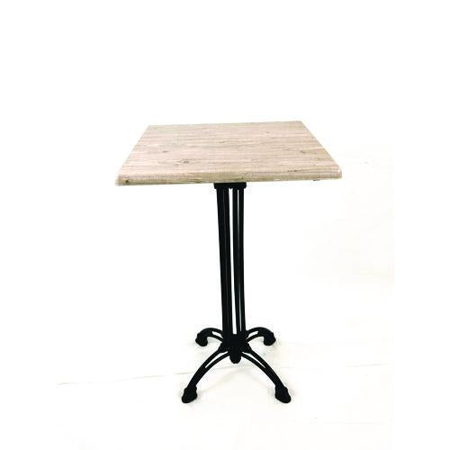 JMC Furniture 106P32327 Topalit Tables, Square, 32 x 32 x 44, Washington Pine Top, Black Iron Base/Legs