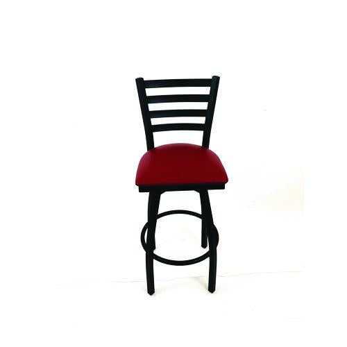 JMC Furniture BBBVSBUR Boggs Series Barstool, Supports Up to 300 lb, 30.5" Seat Height, Burgundy Seat, Black Back, Black Base