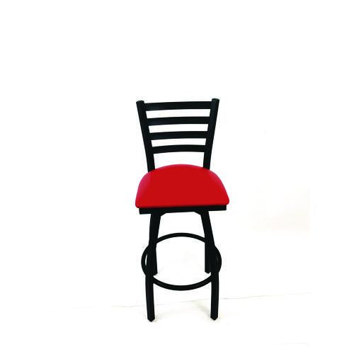 JMC Furniture BBBVSRED Boggs Series Barstool, Supports Up to 300 lb, 30.5" Seat Height, Red Seat, Black Back, Black Base