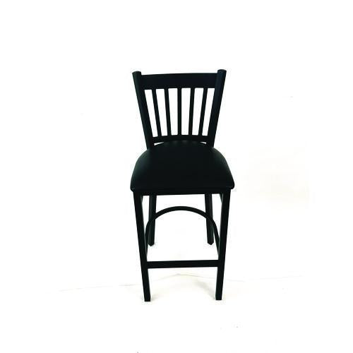 JMC Furniture CBBVSBLK Cobra Series Barstool, Supports Up to 300 lb, 28.5" Seat Height, Black Seat, Black Back, Black Base